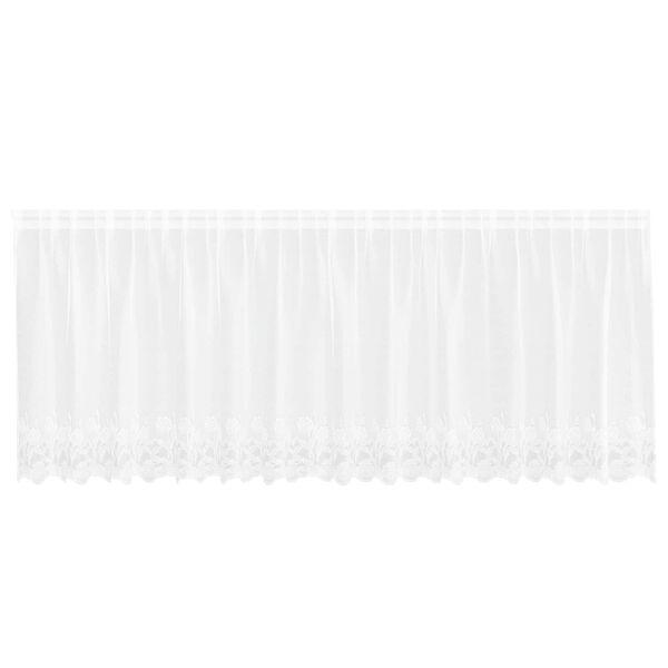 vidaXL Čipkasta zavjesa sa zavjesama Bijelo 120 x 400 cm Poliester