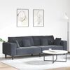 vidaXL Sofa s jastukom Tamno siva 250 x 77 x 76 cm Baršun