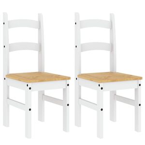 vidaXL Blagovaonske stolice 2 kom bijeli 40x46x99 cm masivne borovine