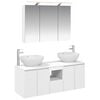 vidaXL Set ormarića za kupaonicu 4 pcs Bijela Konstruirano drvo