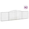 vidaXL Lučne gabionske ko&scaron;are 2 kom 400x30x100/120cm pocinčano željezo
