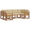 vidaXL Set vanjskih sofa 6 kom. Prirodna i bež