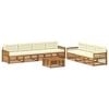 vidaXL Set vanjskih sofa s jastukom 8 pcs Prirodna i krem