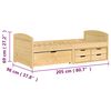 vidaXL Dnevni ležaj s 5 ladice IRUN 90x200 cm masivna borovina