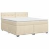 vidaXL Boxspring krevet s madracem Krem 140 x 190 cm Tkanina