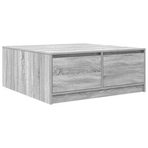 vidaXL stol za kavu s ladicama sivog sonome 100x100x40 cm