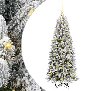 vidaXL Umjetno božićno drvce Bijela 120 cm PVC, plastika, čelik i PE