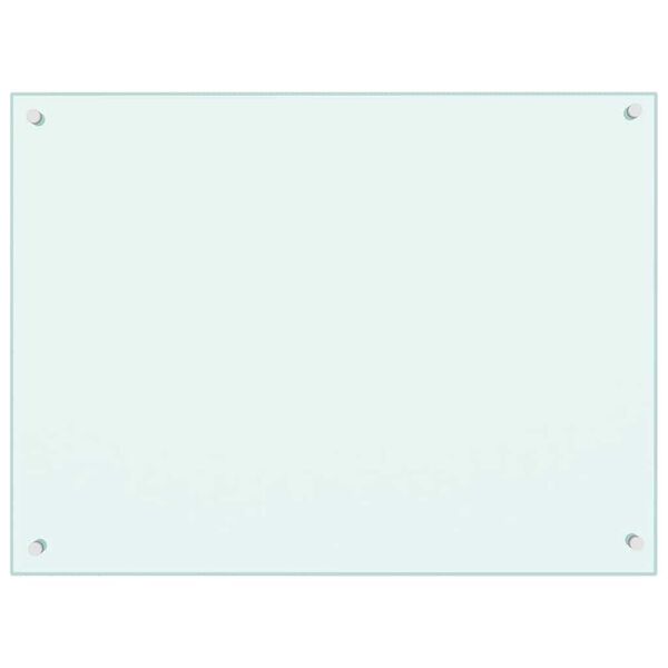 vidaXL Kuhinjska za&scaron;tita od prskanja mliječna 80 x 60 cm kaljeno staklo