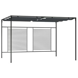 vidaXL Sjenica s pomičnim krovom 4 x 3 x 2,3 m antracit 180 g/m&sup2;
