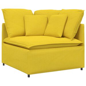 vidaXL Modularna sofa Kutni modul s jastucima svijetložuta 100 cm