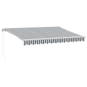 vidaXL Tenda na ručno uvlačenje antracit i bijela 350 x 250 cm
