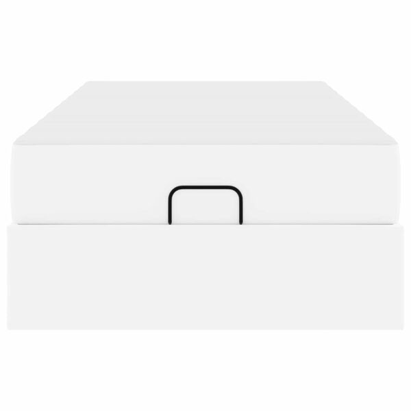 vidaXL Krevetna konstrukcija Čista bijela 90 x 190 cm Umjetna koža