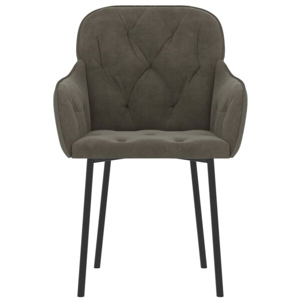 vidaXL Blagovaonske stolice 2 kom tamnosive bar&scaron;unaste