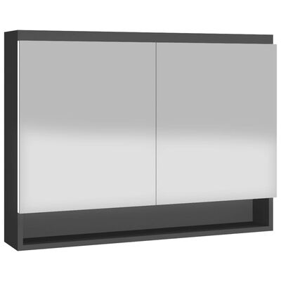 vidaXL Kupaonski ormarić s ogledalom 80 x 15 x 60 cm MDF antracit