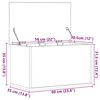 vidaXL Kutija za spremanje s pohranom Umjetnički hrast 60 x 35 x 35 cm