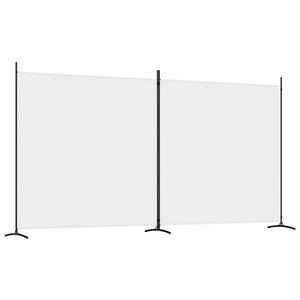 vidaXL Sobna pregrada s 2 panela bijela 348 x 180 cm od tkanine