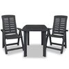 vidaXL 3-dijelni bistro set od plastike antracit