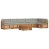 vidaXL Set vanjskih sofa 7 kom. Prirodna i svijetlo siva