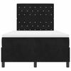 vidaXL LED Box Spring Krevet s madracem Crna 120 x 200 cm tkanina