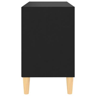 vidaXL TV ormarić s nogama od masivnog drva crni 69,5 x 30 x 50 cm