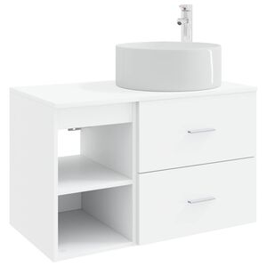 vidaXL Set namje&scaron;taja za kupaonicu 2 kom. Bijela Konstruirano drvo