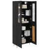 vidaXL Highboard Crni hrast 69,5 x 34 x 90 cm Konstruirano drvo