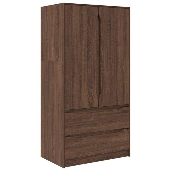 vidaXL Cabinet Smeđi hrast 79,5 x 49 x 156 cm Konstrukcijsko drvo