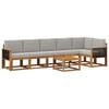 vidaXL Set vanjskih sofa 7 kom. Prirodna i svjetlosiva Poliester