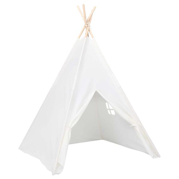 vidaXL Dječji &scaron;ator tipi od breskvine kore bijeli 120 x 120 x 150 cm
