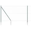 vidaXL Stup za ogradu Zelena 50 x 1,5 m (mreža od 50 mm) Čelik i PVC
