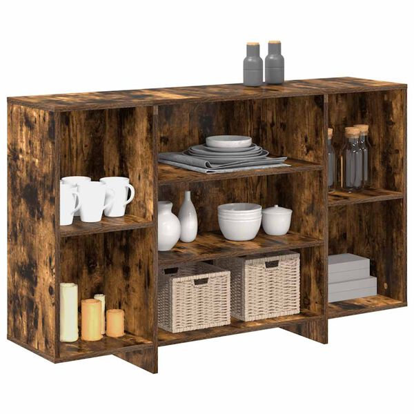 vidaXL Komoda boja dimljenog hrasta 120 x 30 x 75 cm konstruirano drvo