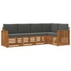 vidaXL Set vanjskih sofa 5 kom. Prirodna i antracit Poliester