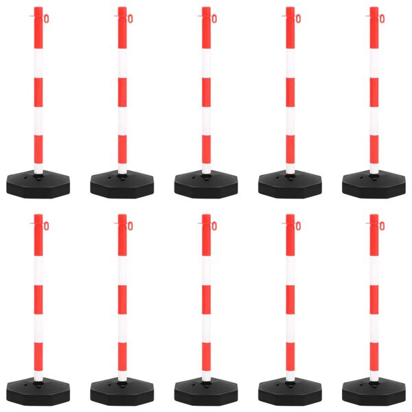 vidaXL Set stupova s lancima 10 m plastični lanac