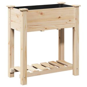 vidaXL Vrtna saksija Bež 71 x 37 x 76,5 cm Čvrsto drvo jele