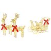 vidaXL Reindeer vuče saonice Topla bijela 30 x 12 x 55 cm PET