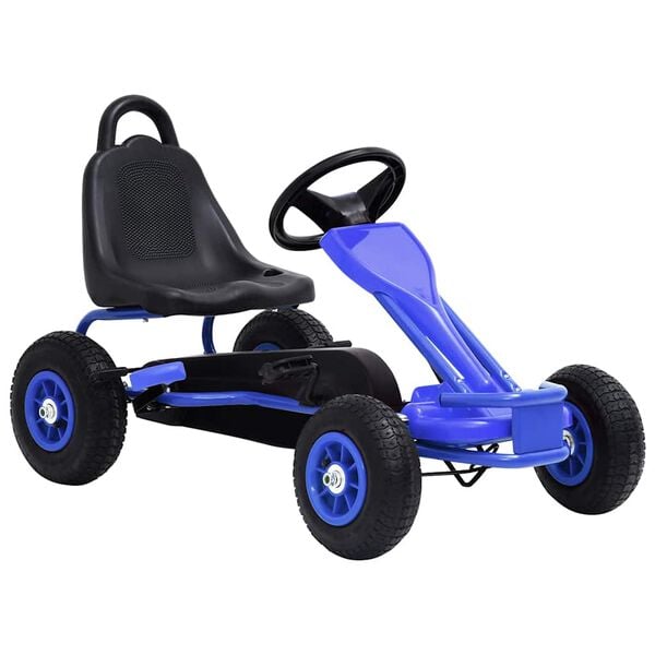 vidaXL Go-Kart s Pedalama i Pneumatskim Gumama Plavi