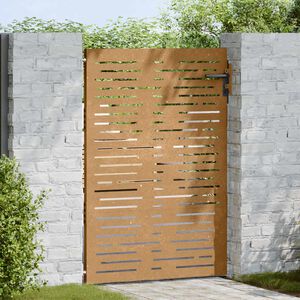 vidaXL Vrtna vrata 85 x 150 cm od čelika COR-TEN četvrtasti dizajn