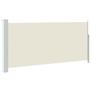 vidaXL Uvlačiva bočna tenda 140 x 314 cm krem
