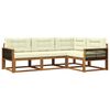 vidaXL Set vanjskih sofa s jastukom 4 pcs Prirodna i krem