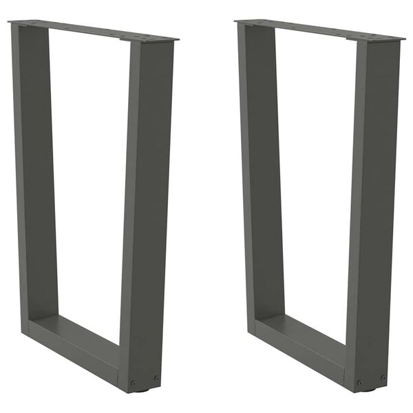 vidaXL Noge za blagovaonski stol V-oblika 2 kom antracit 60 x (72-73,3) cm čelik