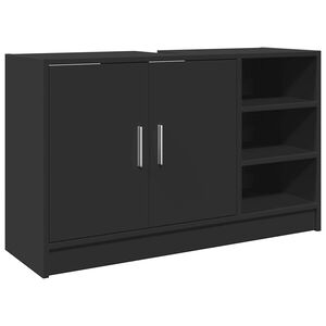 vidaXL Ormarić za umivaonik crni 90 x 29 x 55 cm konstruirano drvo