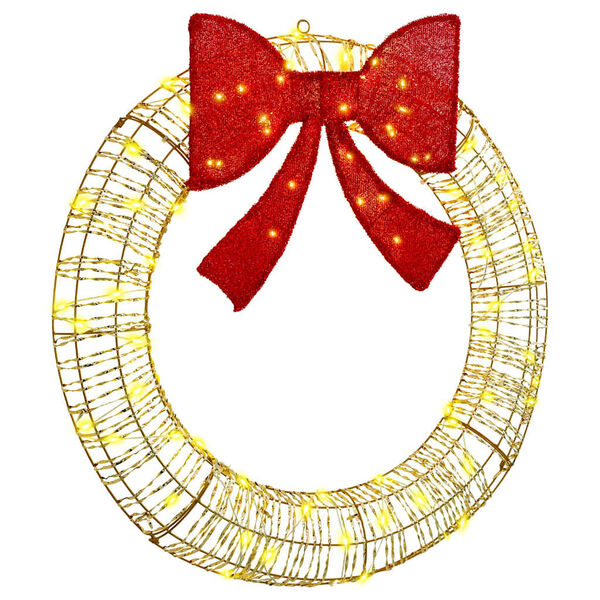 vidaXL Vijenac s 80 LED svjetlima Topla bijela 91 x 91 x 9 cm PET