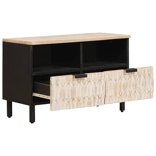 vidaXL TV ormar s ladicama Fin&scaron; bijelog pranja 70 x 33,5 x 46 cm