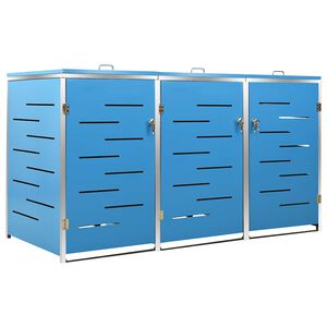 vidaXL Spremi&scaron;te za tri kante za smeće 207 x 77,5 x 115 cm čelično