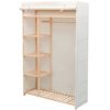 vidaXL Garderobni Ormar od Tekstila i Borovine 110x40x170 cm
