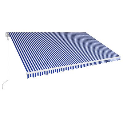 vidaXL Tenda na automatsko uvlačenje 500 x 300 cm plavo-bijela