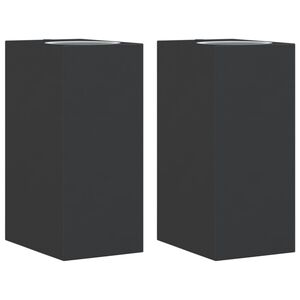 vidaXL Vanjske zidne svjetiljke 2 kom crne od lijevanog aluminija