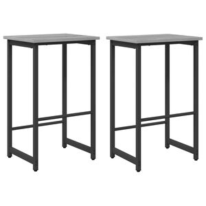 vidaXL Barska stolica 2 kom. Siva Sonoma 40 x 32 x 74 cm