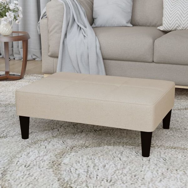 vidaXL Tabure od mikrovlakana krem