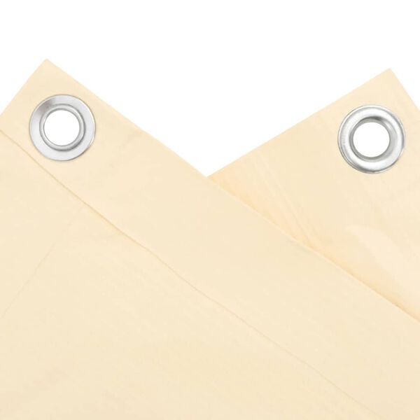 vidaXL Balkonski zaslon za privatnost krem 800 x 75 cm PVC